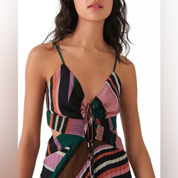 ba&sh Pleated Cutout Midi Dress - Picture 4 of 7